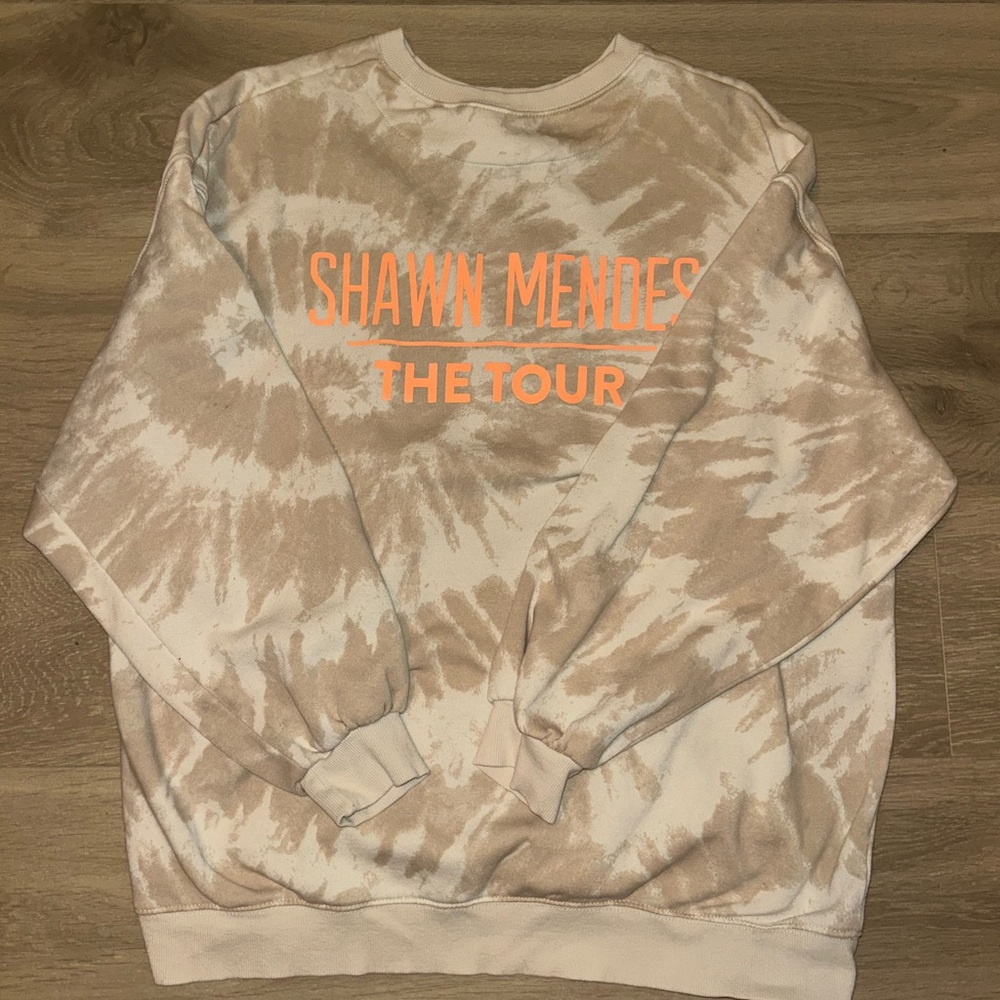 Shawn Mendes The Tour Women's Beige and Orange Sweater